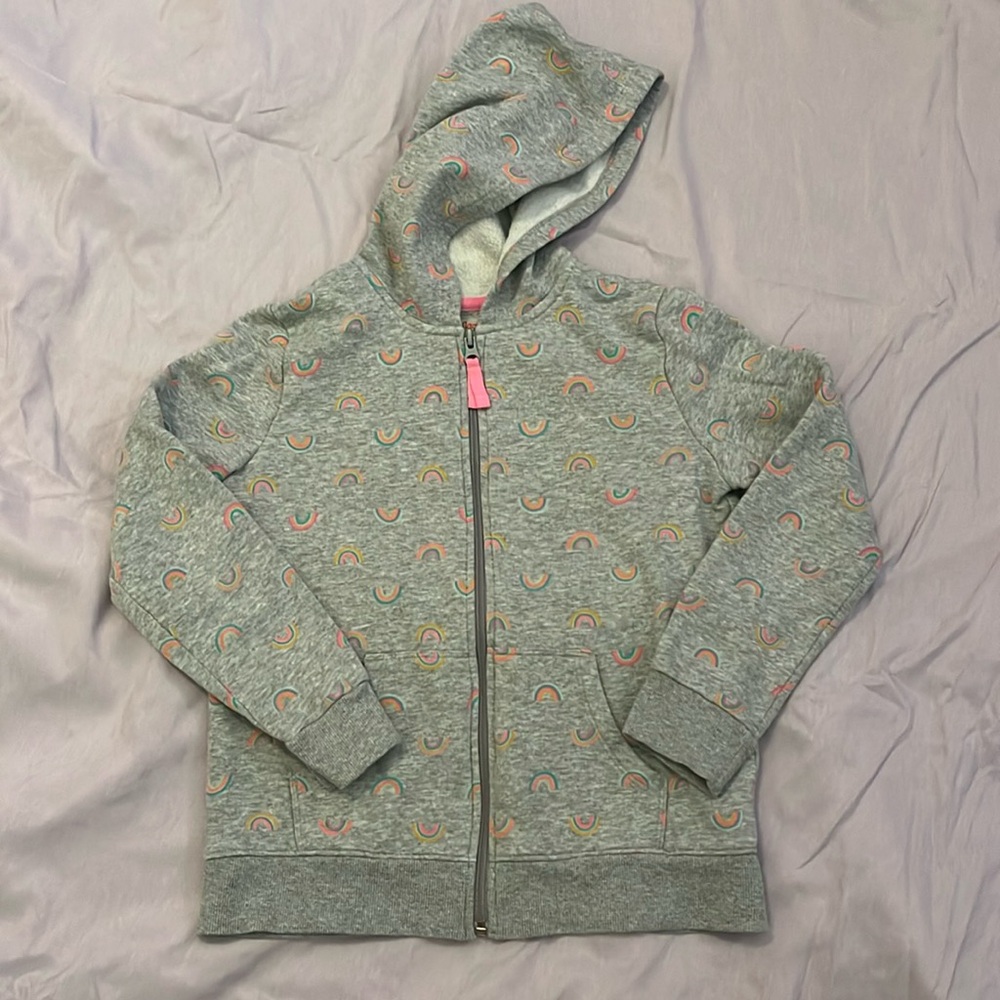 Cat & Jack  girls Sz 7/8  full zip light weight sweat shirt